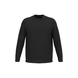 Ecologische herentrui met ronde hals Black