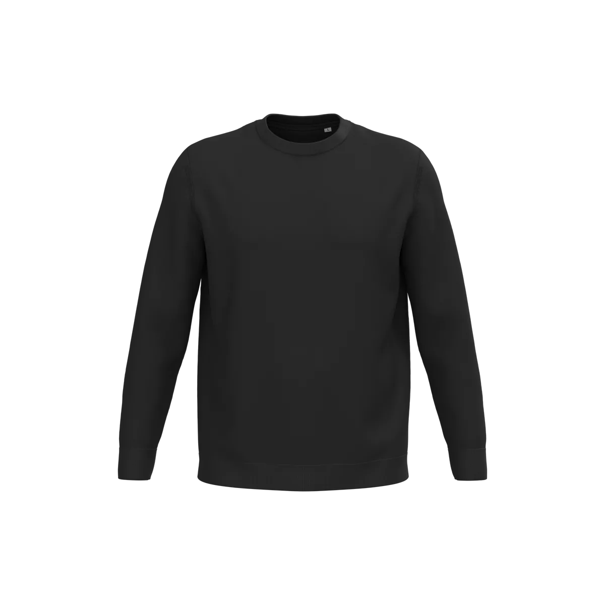 Ecologische herentrui met ronde hals Black