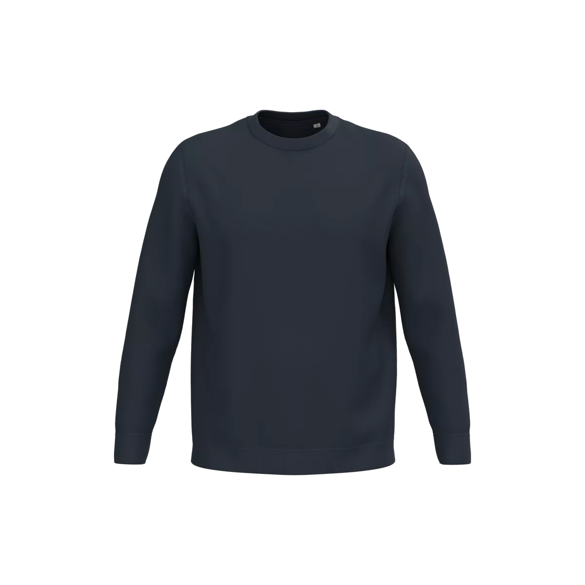 Ecologische herentrui met ronde hals Navy Blue