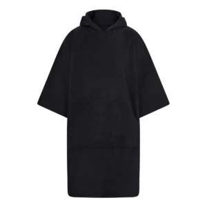 Badstof poncho Black