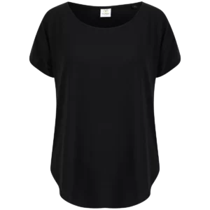 Dames scoop neck-t-shirt. Black