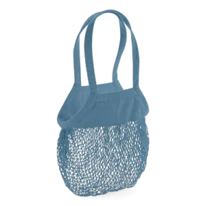 Boodschappennetje van biokatoen Airforce Blue