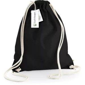 EarthAware® biologische gymtas Black