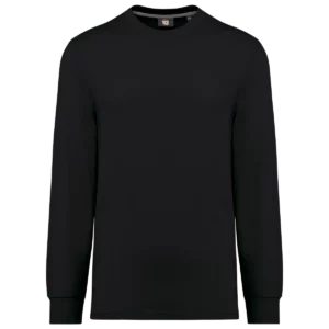 Ecologisch uniseks T-shirt met lange mouwen Black
