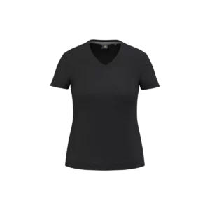 Ecologisch antibacterieel dames-T-shirt met V-hals Black