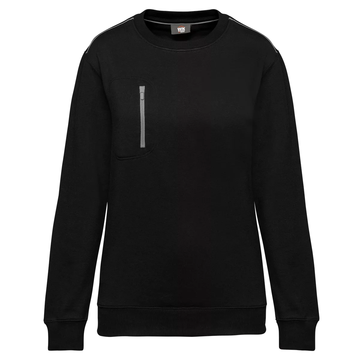 Day To Day sweater zakje met contrasterende rits Black / Silver
