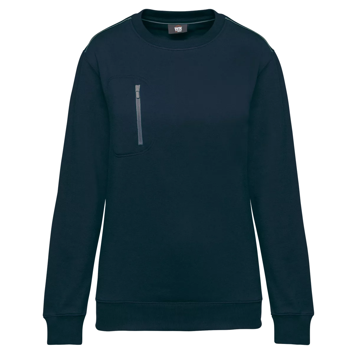 Day To Day sweater zakje met contrasterende rits Navy / Silver