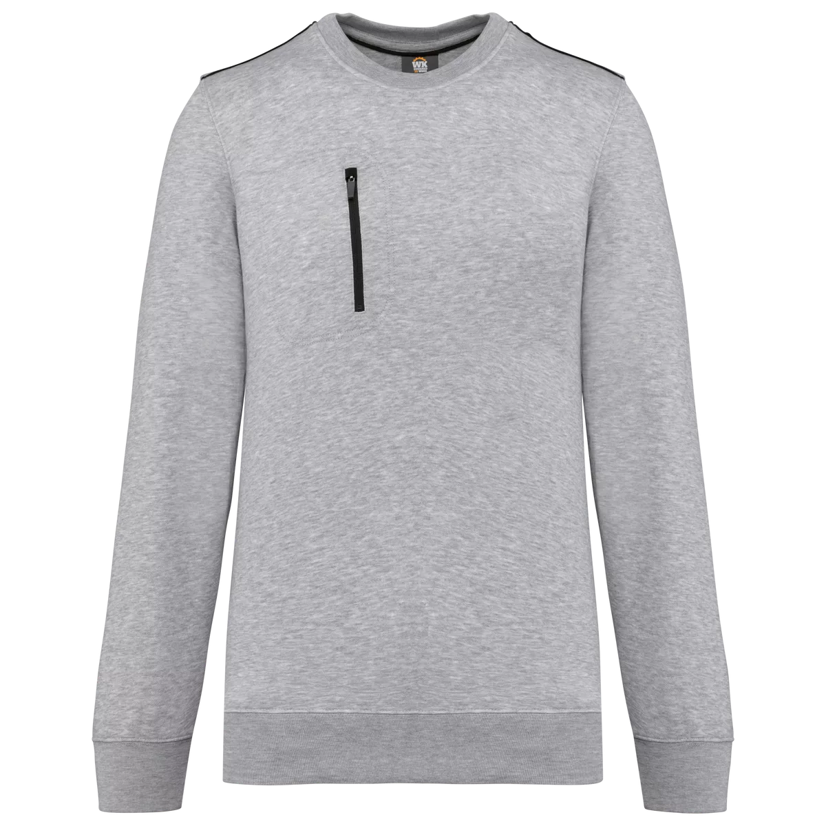Day To Day sweater zakje met contrasterende rits Oxford Grey / Black