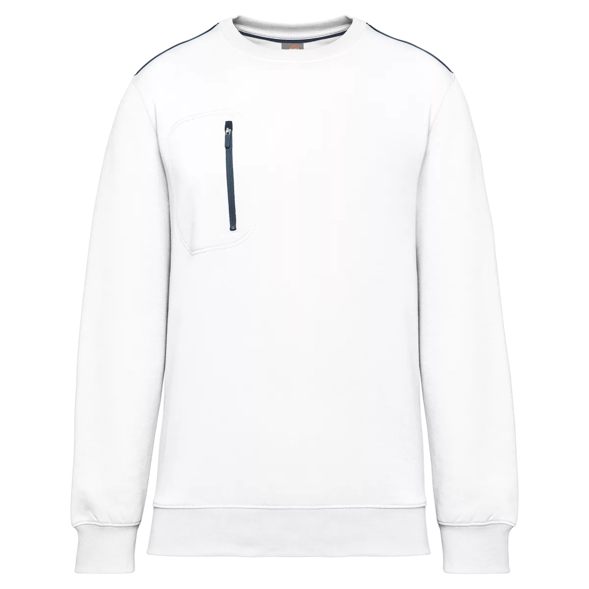 Day To Day sweater zakje met contrasterende rits White / Navy