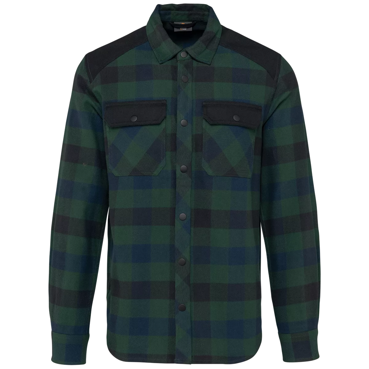 Geruit overshirt met zakken Forest Green / Navy Checked / Black