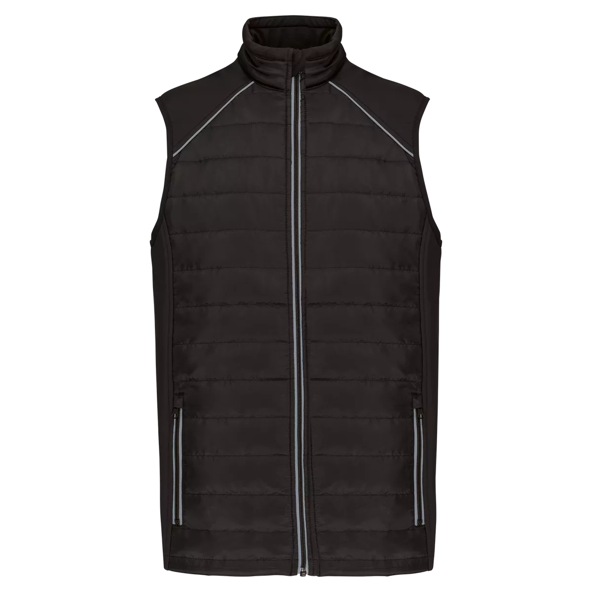 Bodywarmer Day To Day in twee stoffen Black / Silver