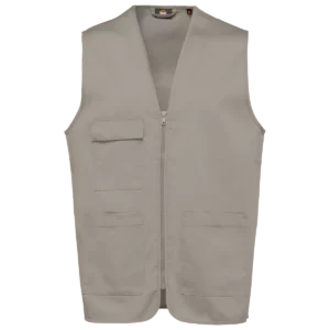 Gilet polykatoen multizakken Beige