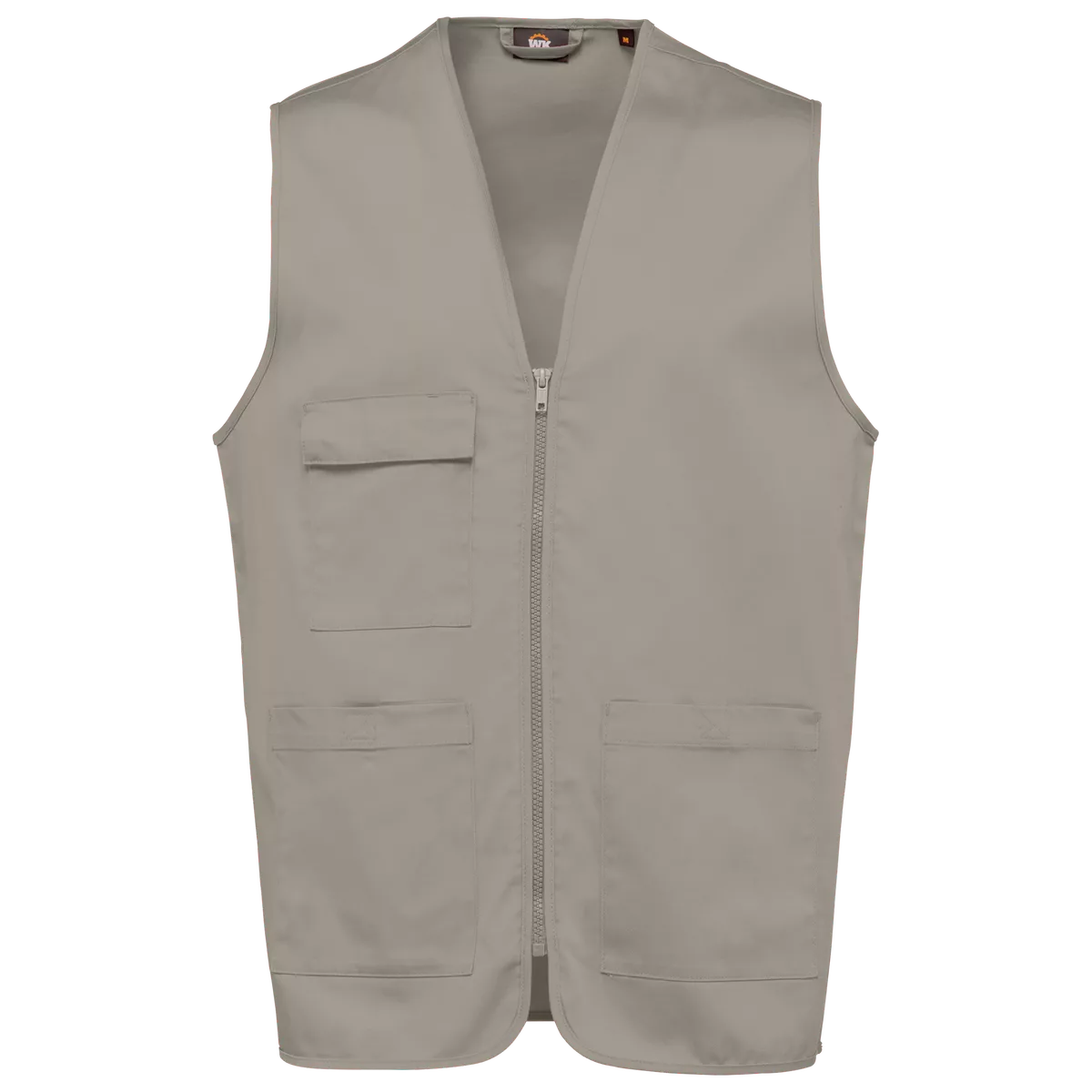 Gilet polykatoen multizakken Beige