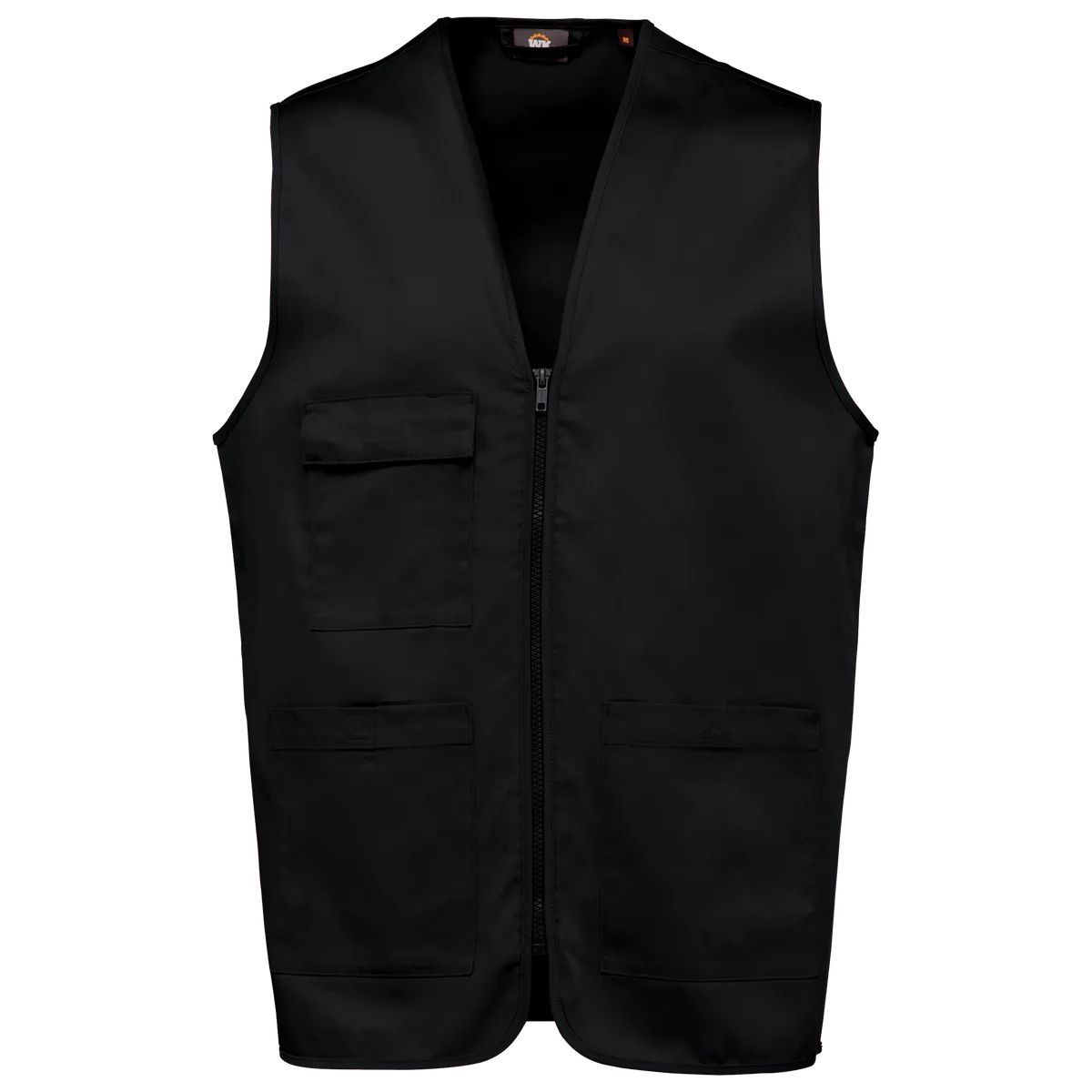 Gilet polykatoen multizakken Black