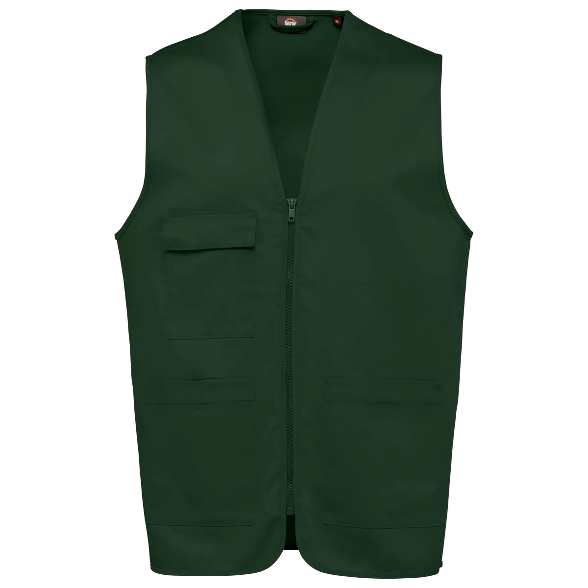 Gilet polykatoen multizakken Forest Green