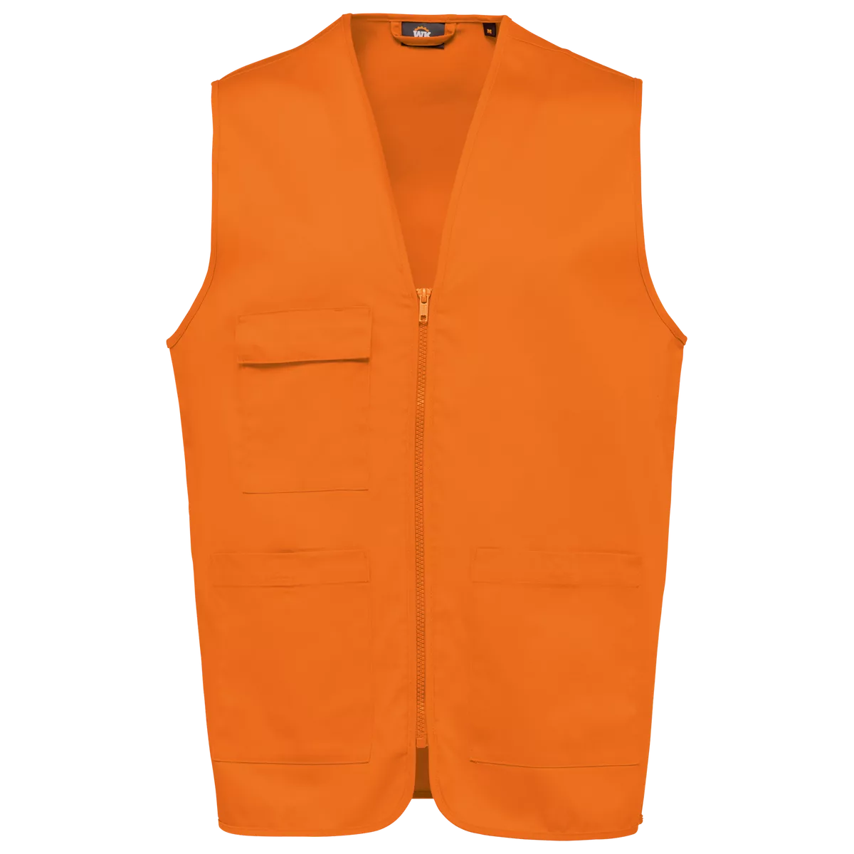 Gilet polykatoen multizakken Orange