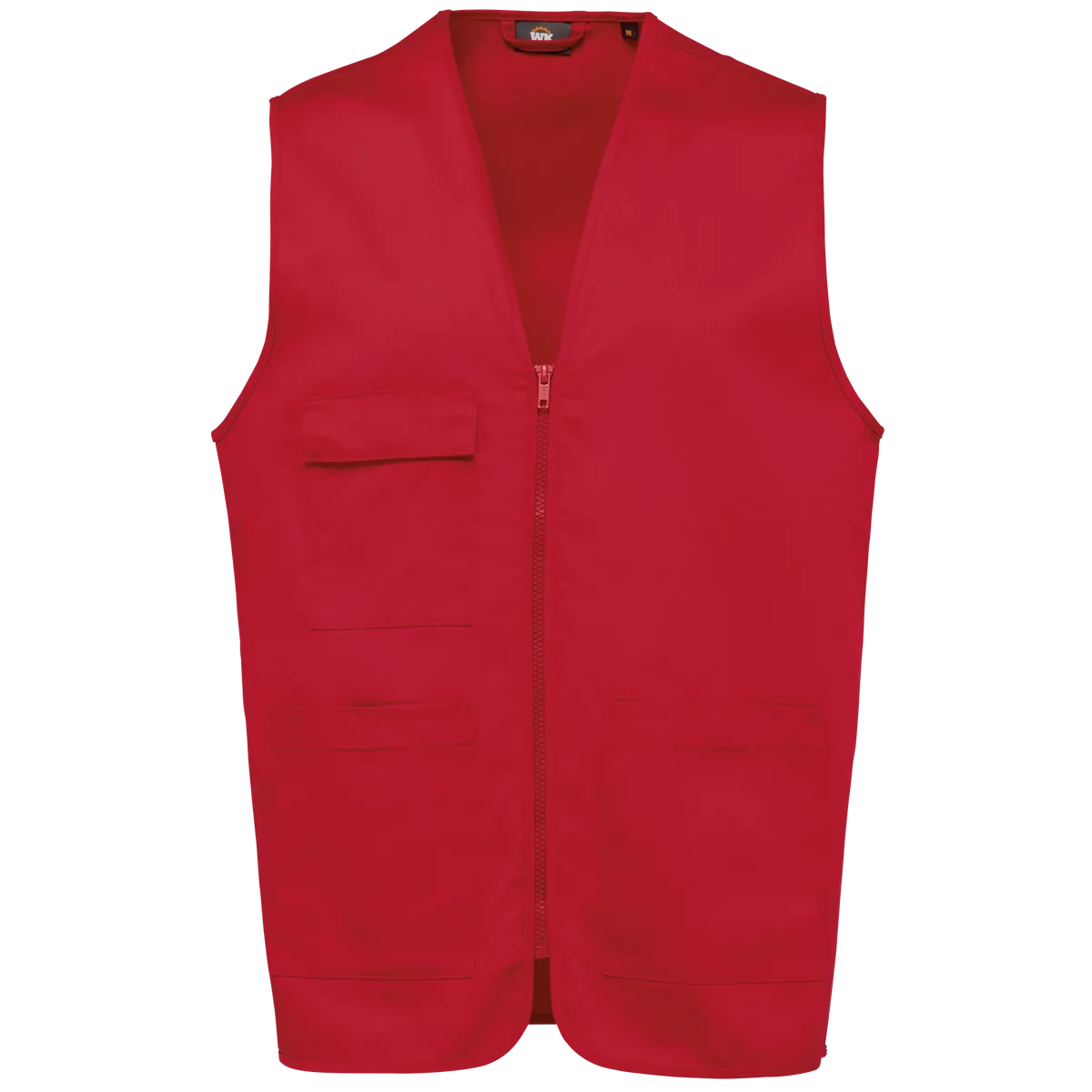 Gilet polykatoen multizakken Red