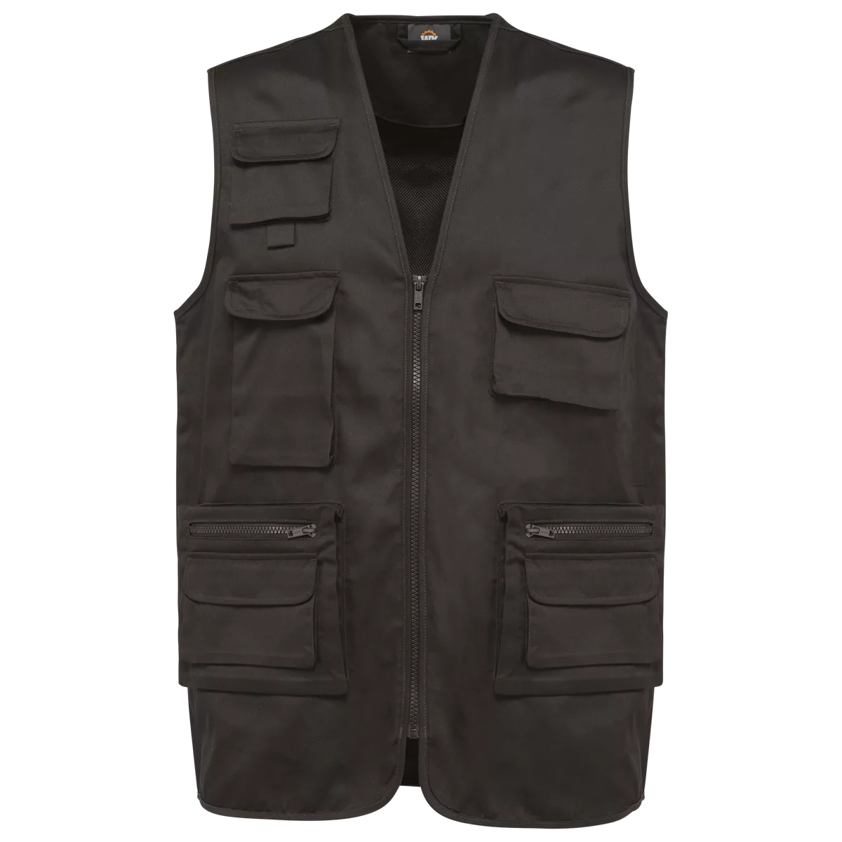 Gevoerde uniseks gilet van polykatoen multizakken Dark Grey