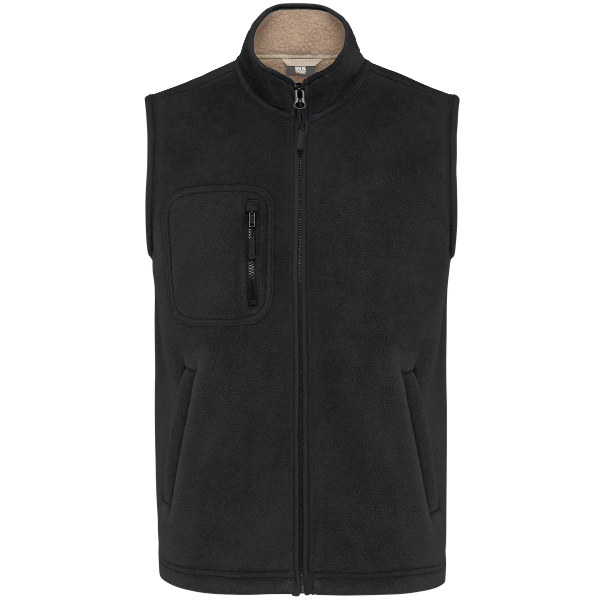 Fleece bodywarmer met binnenkant van sherpa uniseks Black
