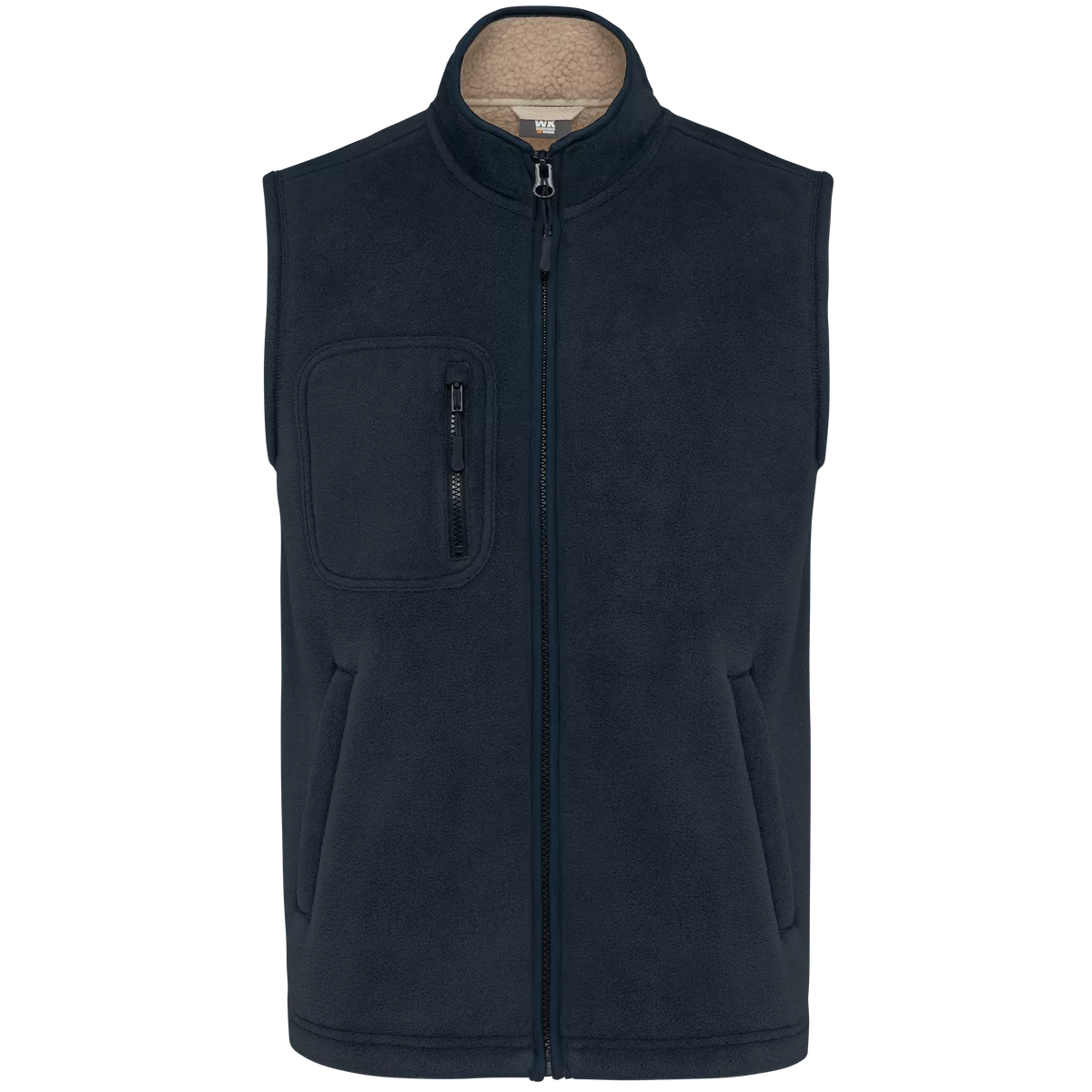 Fleece bodywarmer met binnenkant van sherpa uniseks Navy