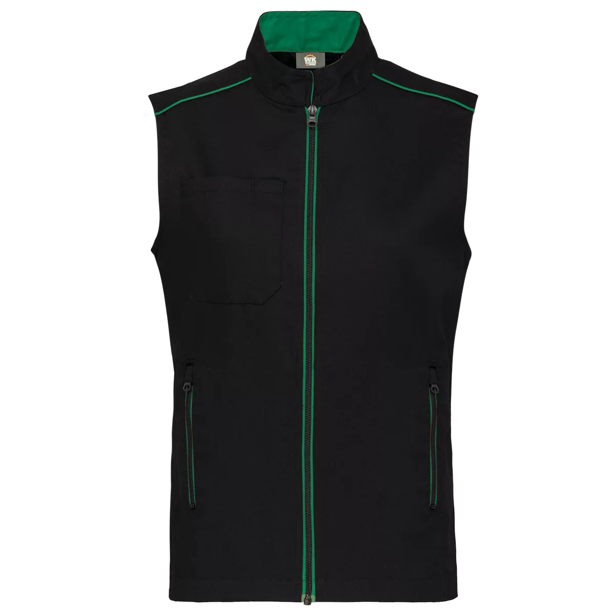 Gilet Day To Day Black / Kelly Green