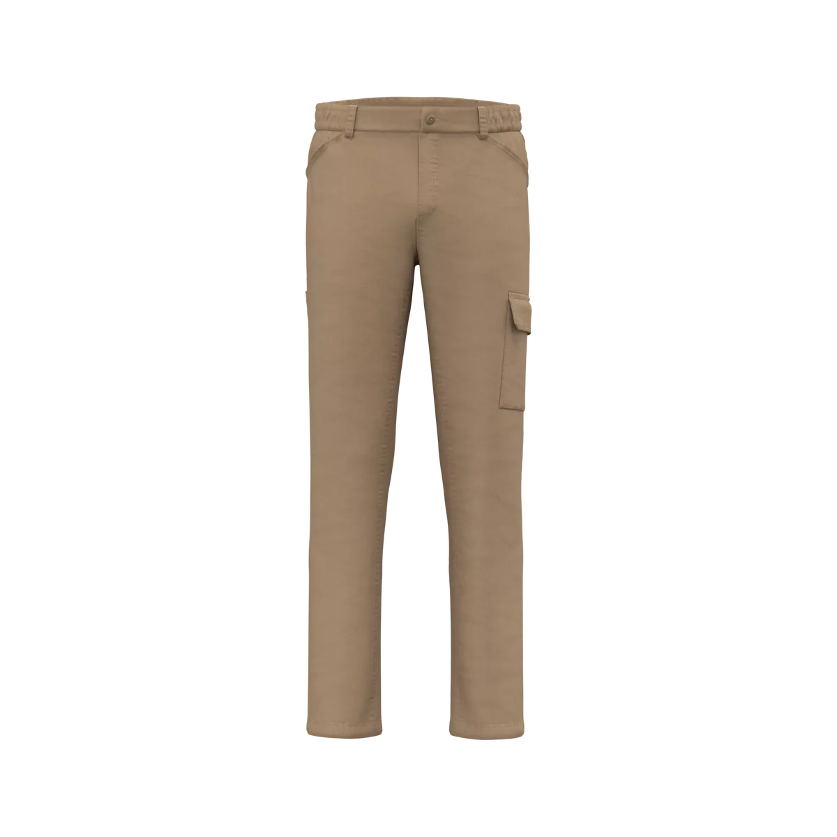 Unisex katoenen stretchbroek Camel