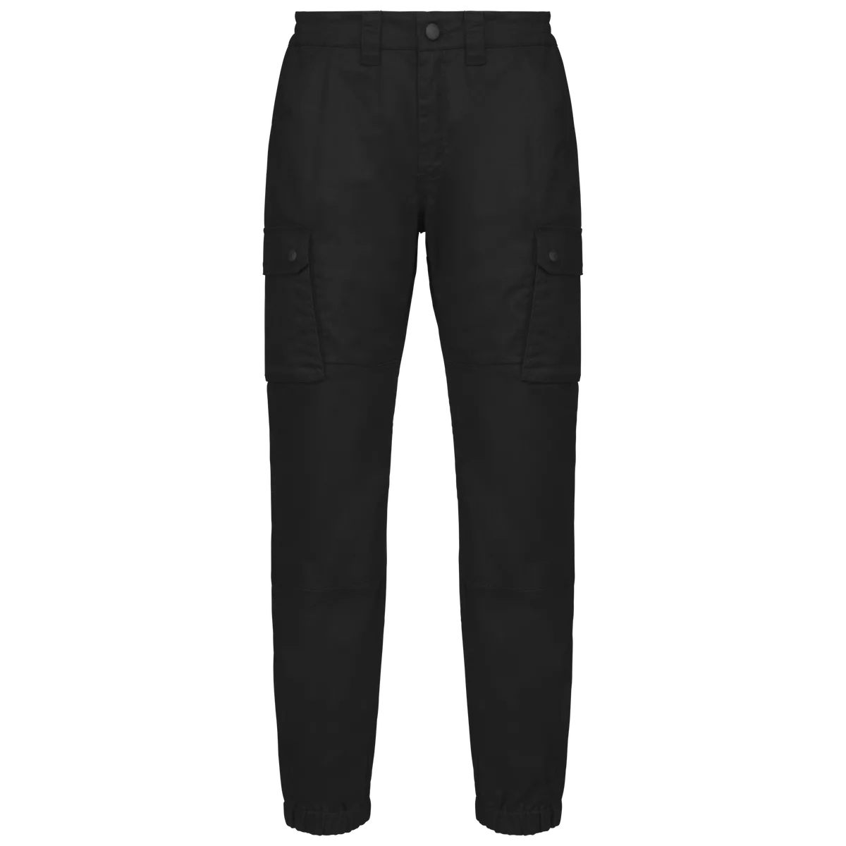 Uniseks Cargobroek uniseks met elastisch boord Black