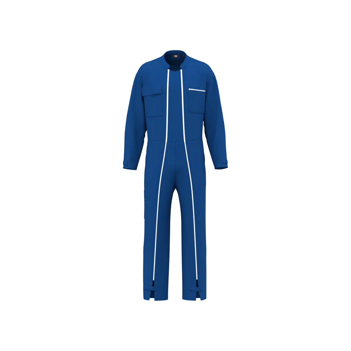 Werkoverall met dubbele rits uniseks Royal Blue