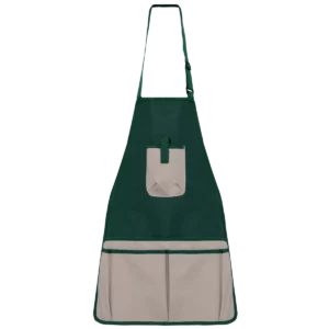 Ecologisch waterdicht uniseks tuinschort Bottle Green / Beige