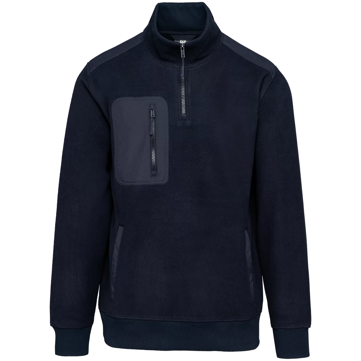 Ecologishe fleece met ritskraag unisex Navy