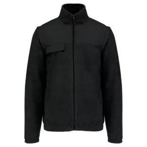 Fleecevest met afneembare mouwen heren Black