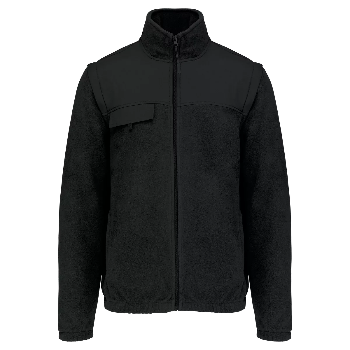 Fleecevest met afneembare mouwen heren Black