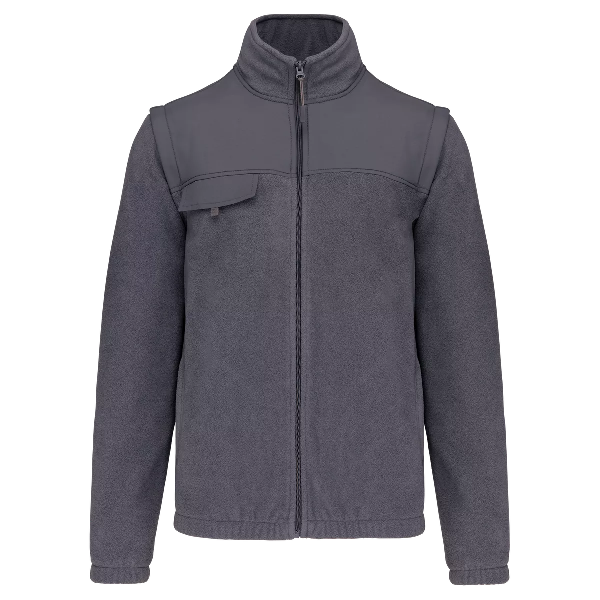 Fleecevest met afneembare mouwen heren Convoy Grey