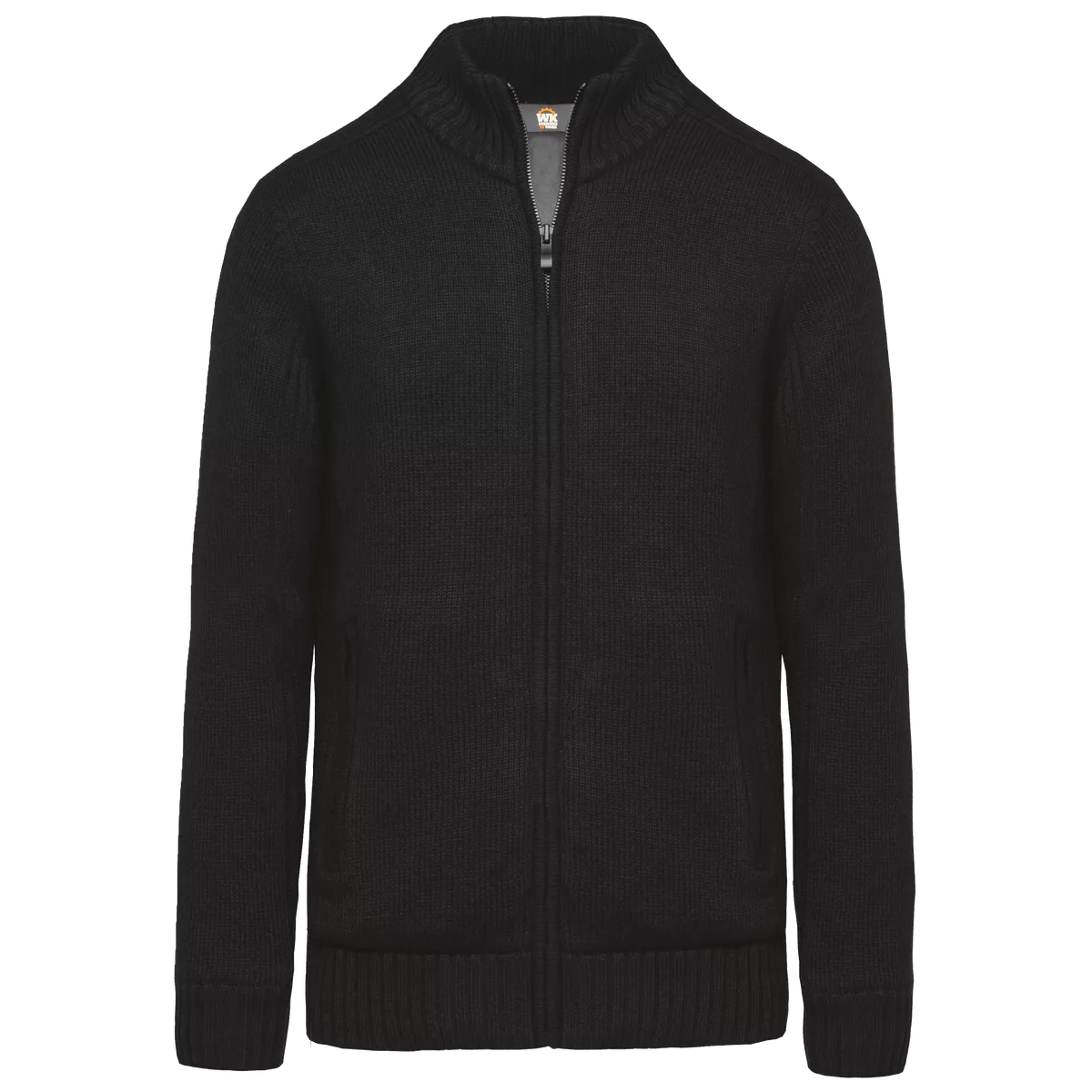 Met fleece gevoerde herencardigan. Black