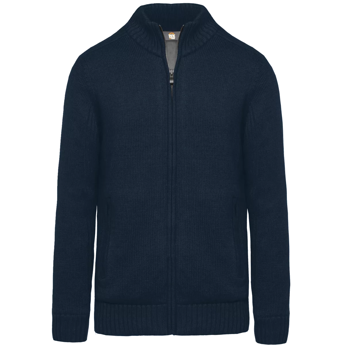 Met fleece gevoerde herencardigan. Navy