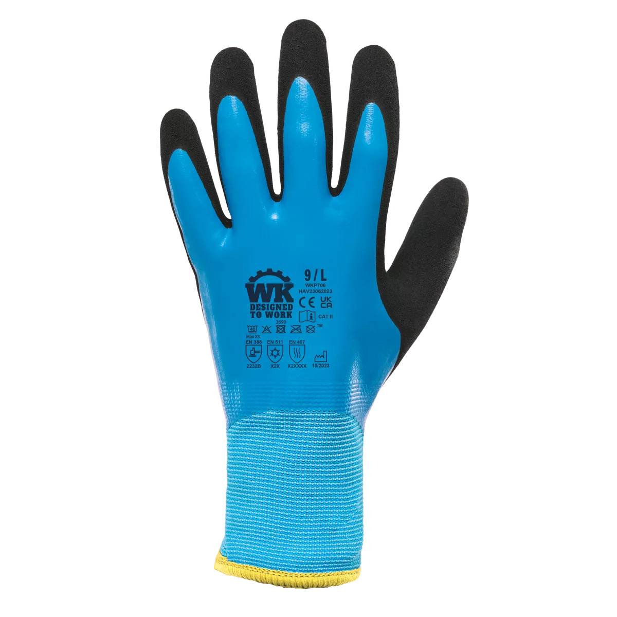 Beschermende handschoen voor koude omgevingen Aqua Blue