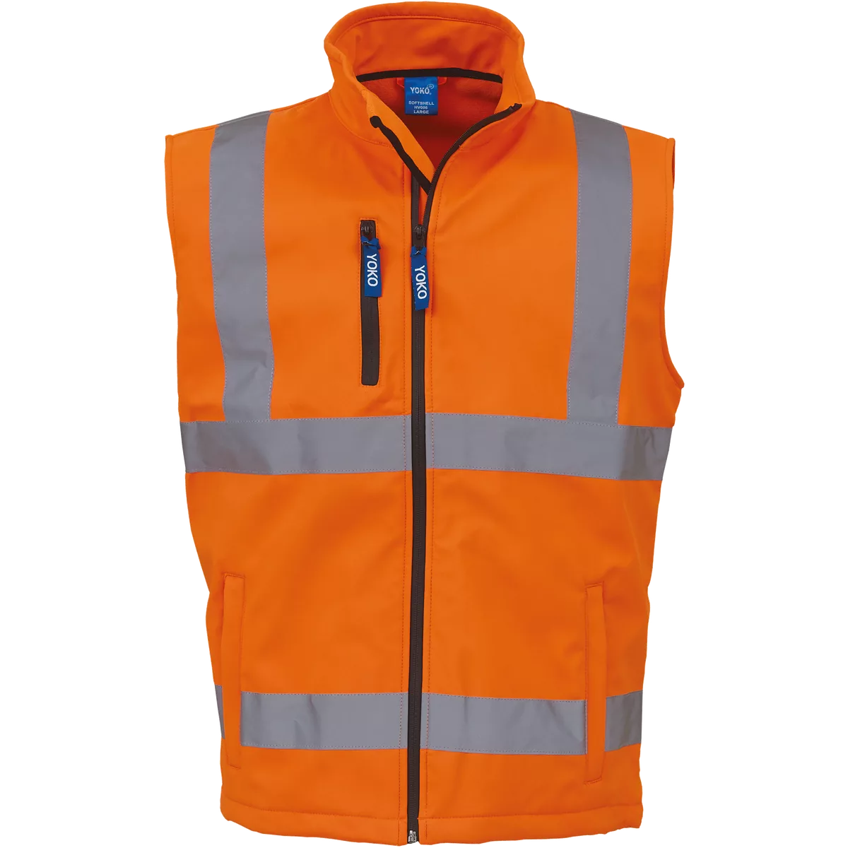 Softshell veiligheidsbodywarmer Hi Vis Orange