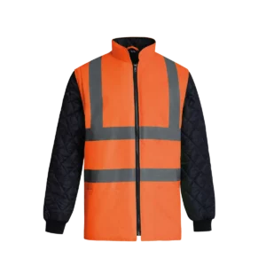 Gewatteerd veiligheidsjasje met afneembare mouwen Hi Vis Orange / Navy