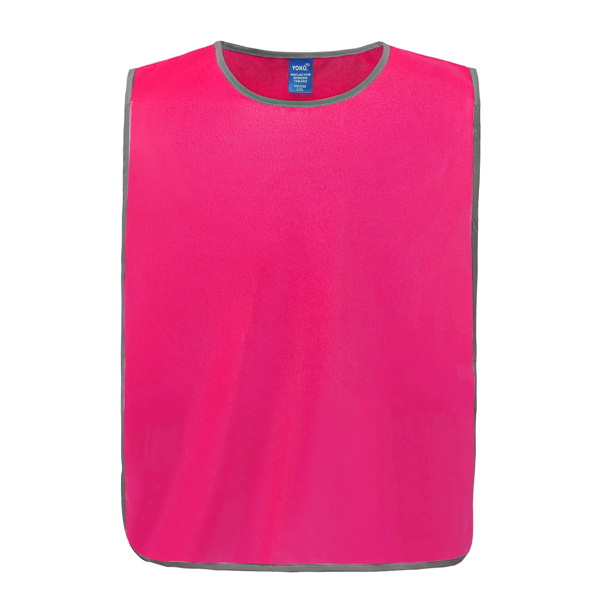 Personalisatie veiligheidshesje met reflecterende rand Fluo Pink