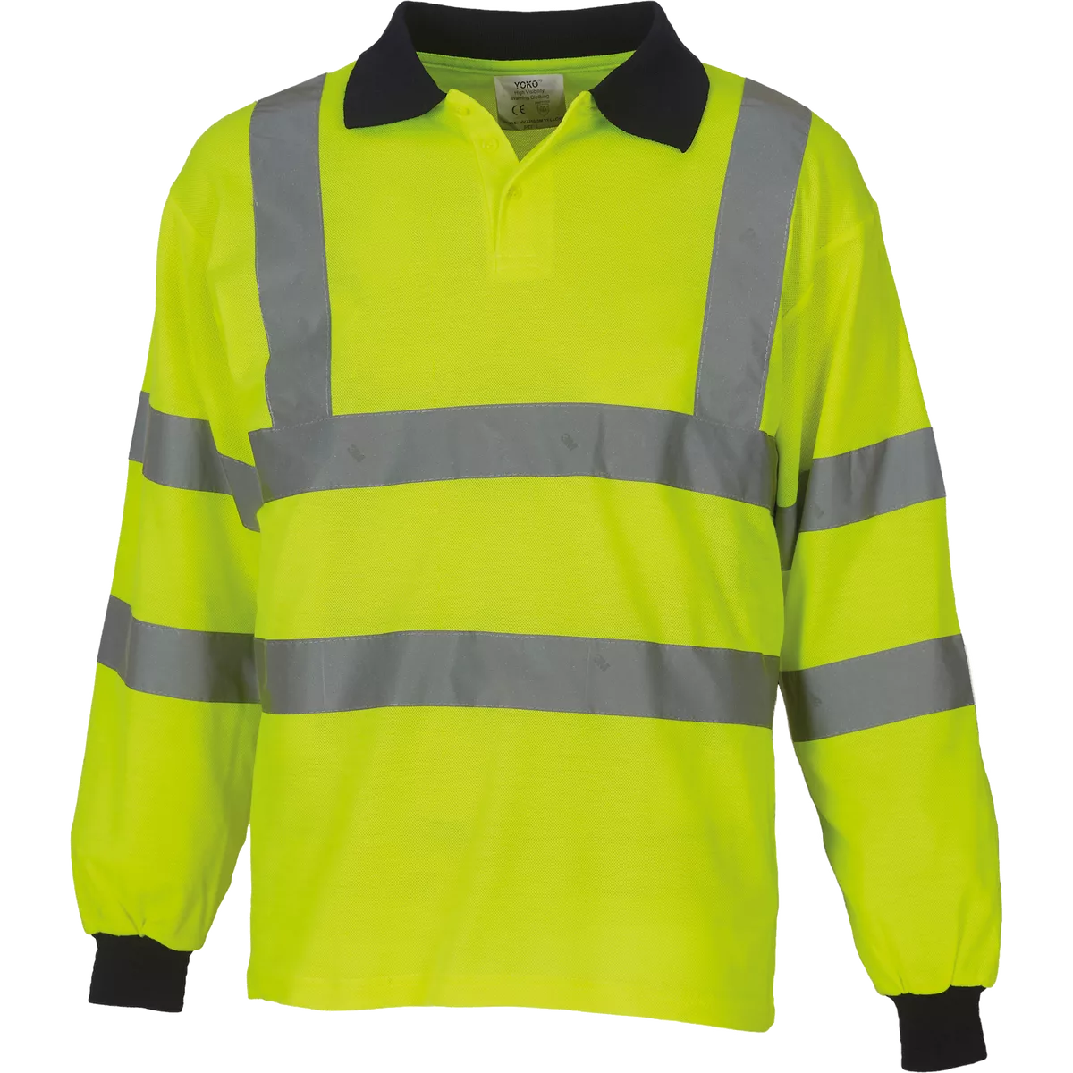 High Visibility polo lange mouwen Hi Vis Yellow