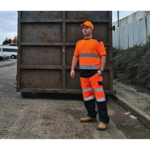 Tweekleurig veiligheids-T-shirt algemeen-0