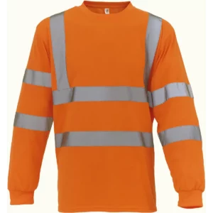 Hi-Vis T-shirt lange mouwen Hi Vis Orange