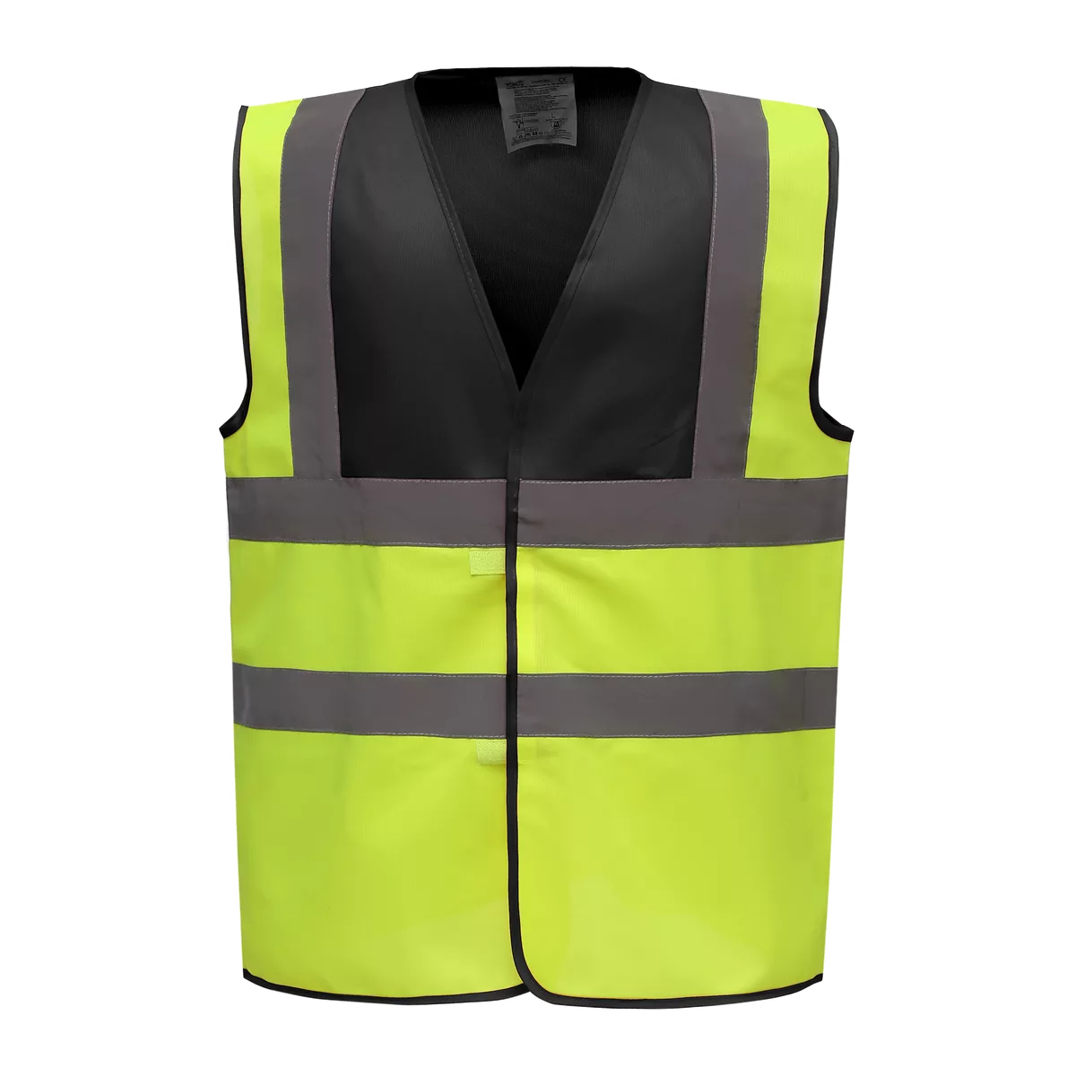 Veiligheidshesje met 2 Banden & Bretels Black / Hi Vis Yellow