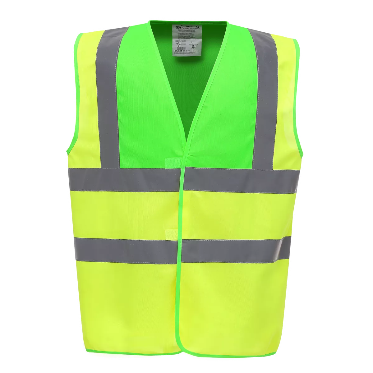 Veiligheidshesje met 2 Banden & Bretels Lime / Hi Vis Yellow