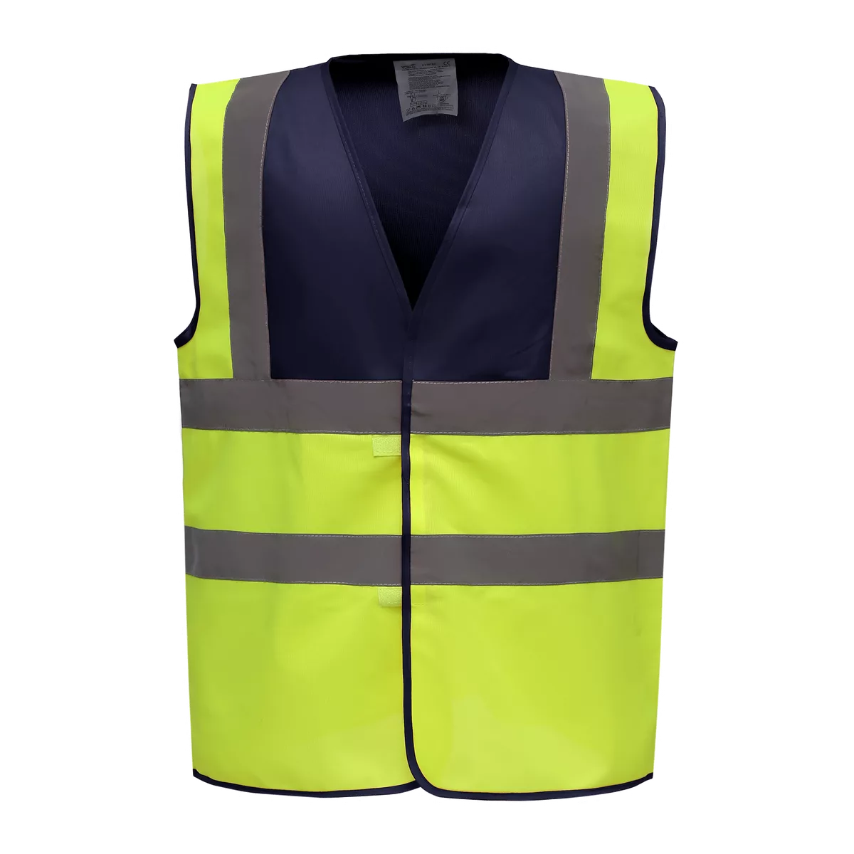 Veiligheidshesje met 2 Banden & Bretels Navy / Hi Vis Yellow