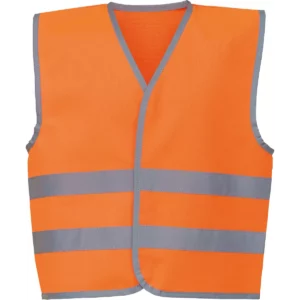 Veiligheidshesje met reflecterende zoom en strepen Hi Vis Orange