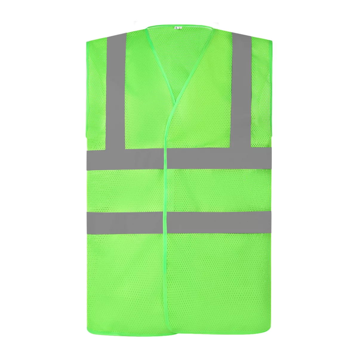 Hoge zichtbaarheid hesje van gaas Lime