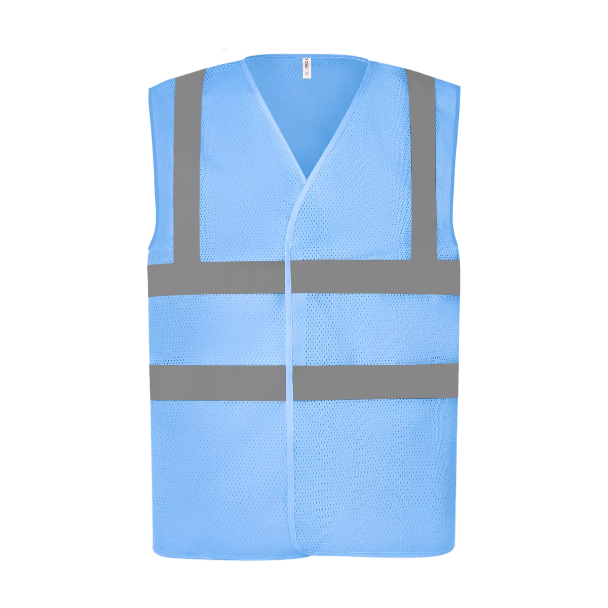 Hoge zichtbaarheid hesje van gaas Sky Blue