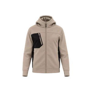 Uniseks outdoorjasje met rits Sand / Black
