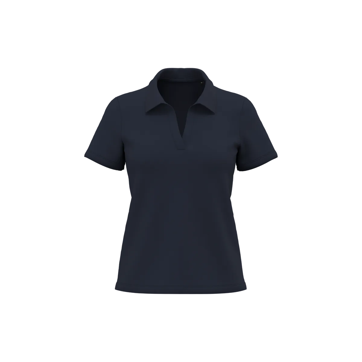 Supima®-katoenen poloshirt met V-hals voor dames Deep Navy